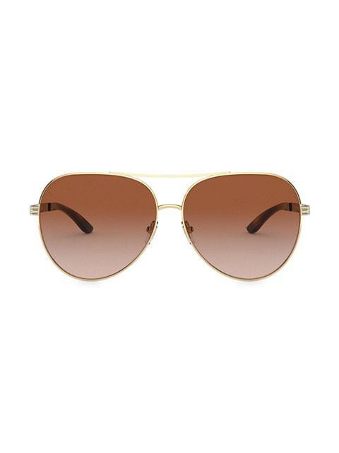 商品Tory Burch|59MM Aviator Sunglasses,价格¥1328,第1张图片