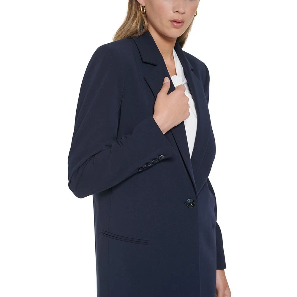 Women's Notched Collar One-Button Blazer 商品