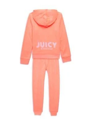 商品Juicy Couture|Little Girl's 2-Piece Logo Hoodie & Jogger Set,价格¥119,第2张图片详细描述