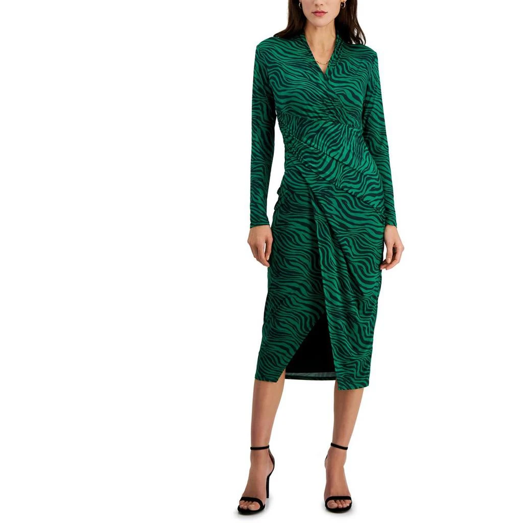 Rachel Rachel Roy Womens Faux Wrap Midi Wrap Dress 商�品