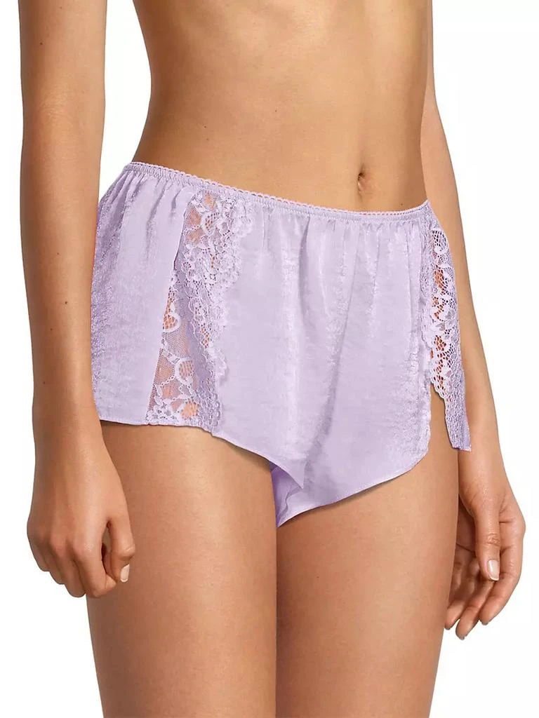 商品In Bloom|2-Piece Violet Satin Lace-Trim Cami Short Set,价格¥305,第4张图片详细描述