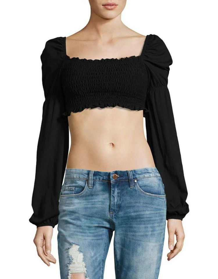 商品Miss Selfridge|Super Cropped Long Sleeve Top,价格¥145,第2张图片详细描述