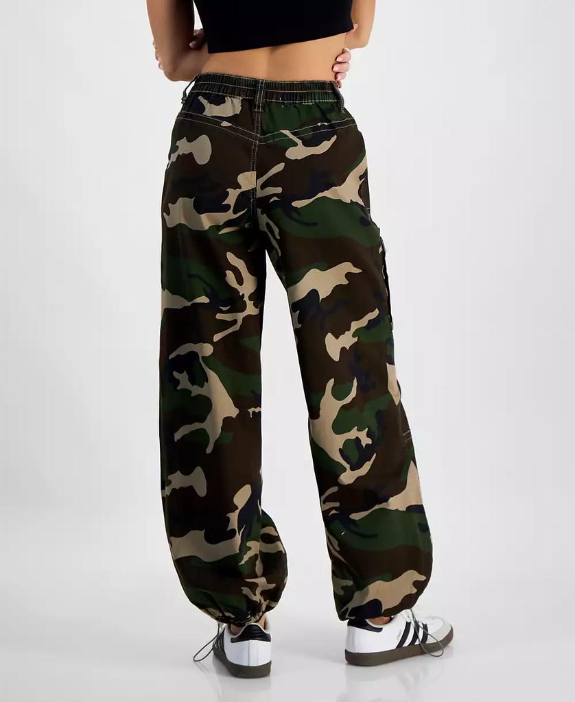 Shop Juniors' High-Rise Parachute Cargo Pants on Sale at