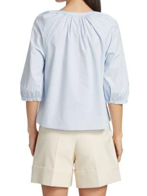 商品Theory|Easy Cropped Poplin Shirt,价格¥488,第2张图片详细描述