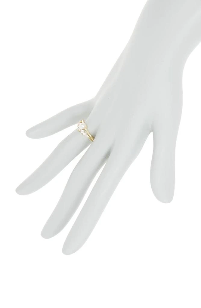 商品Nordstrom|CZ & Pearl Stacking Ring Set,价格¥45,第3张图片详细描述