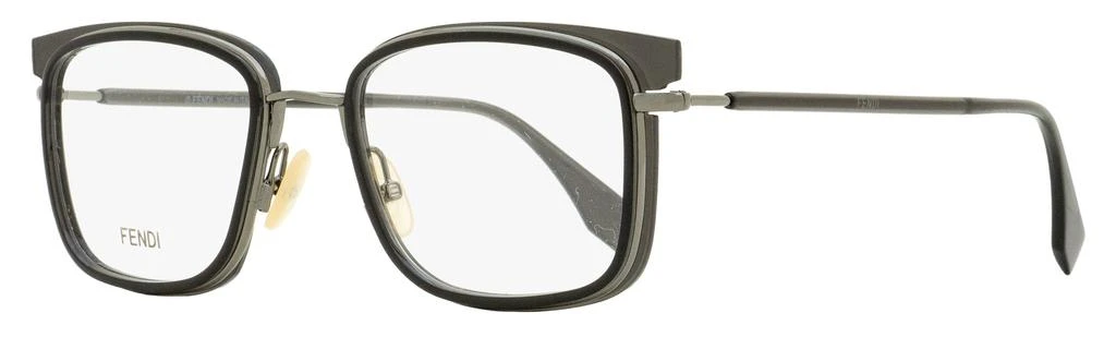 商品Fendi|Fendi Men's Rectangular Eyeglasses FFM0064 807 Black/Gunmetal 54mm,价格¥796,第1张图片