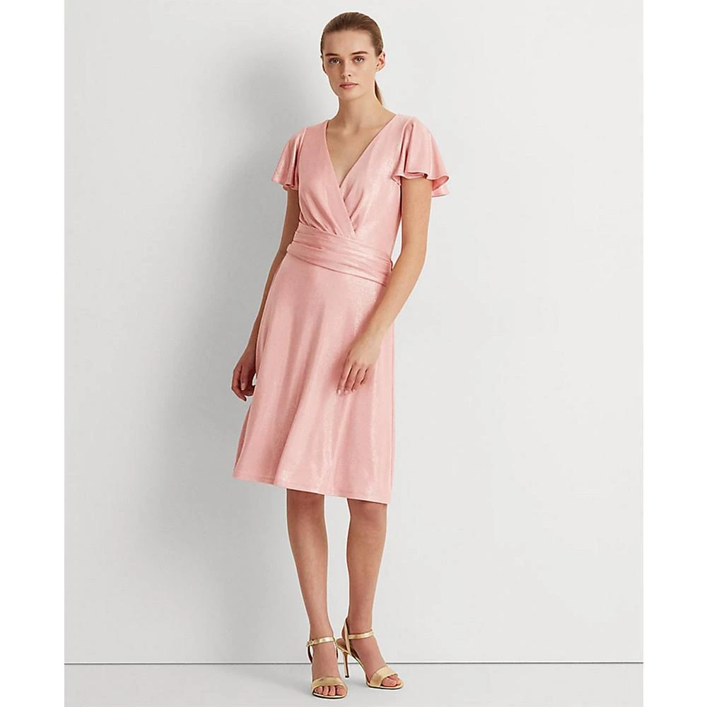 商品Ralph Lauren|Foiled Jersey Cocktail Dress,价格¥261,第3张图片详细描述