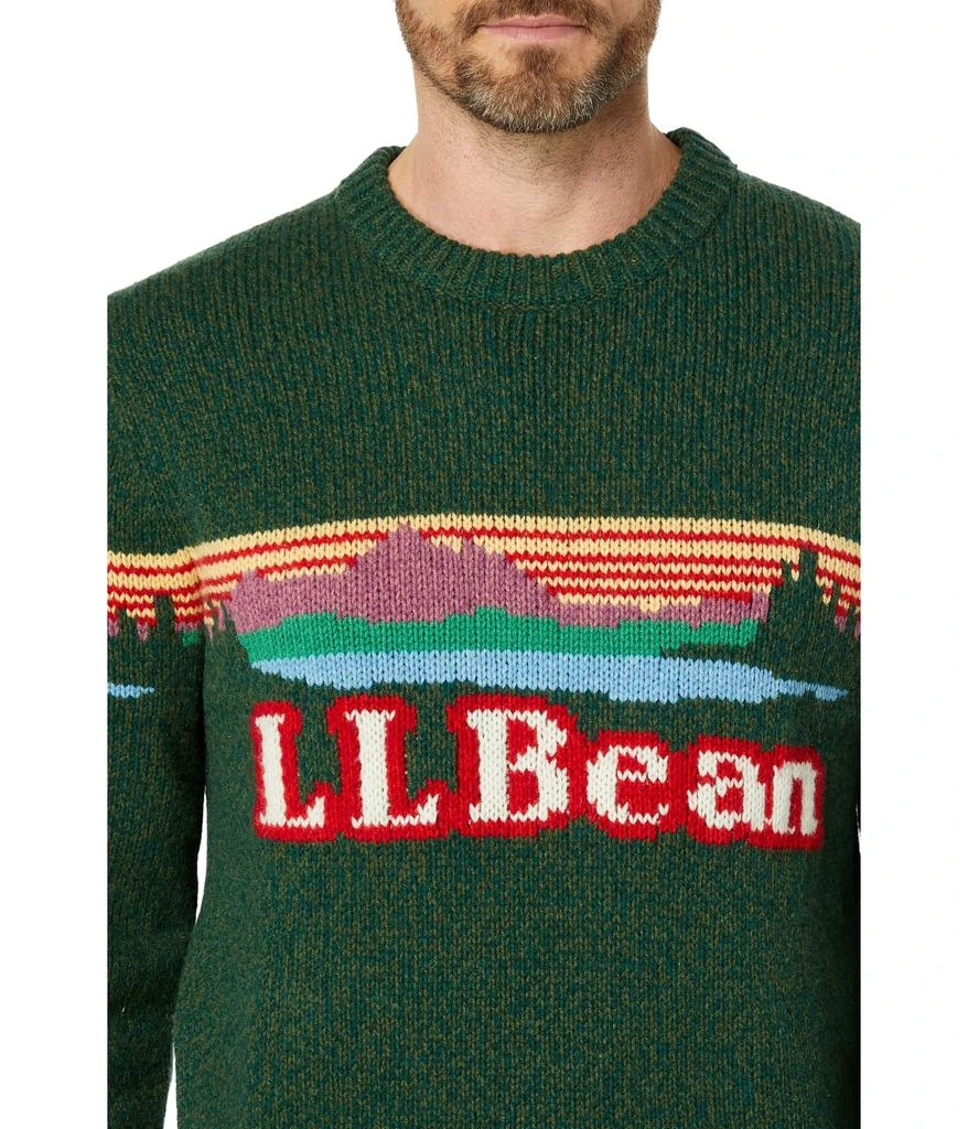 商品L.L.BEAN|Classic Raggwool Crew Sweater Intarsia,价格¥371-¥525,第3张图片详细描述