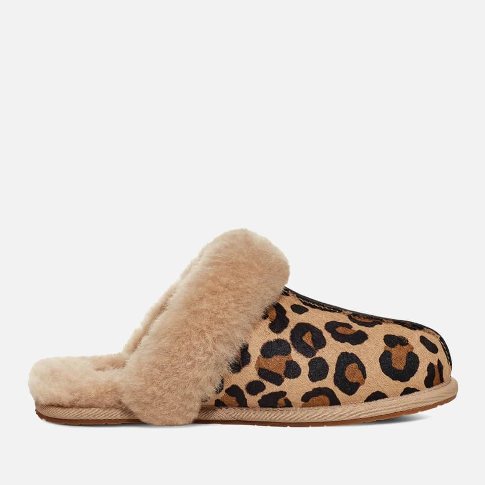 商品UGG|UGG SCUFFETTE II SHEARLING-LINED COW HAIR SLIPPERS,价格¥574,第1张图片