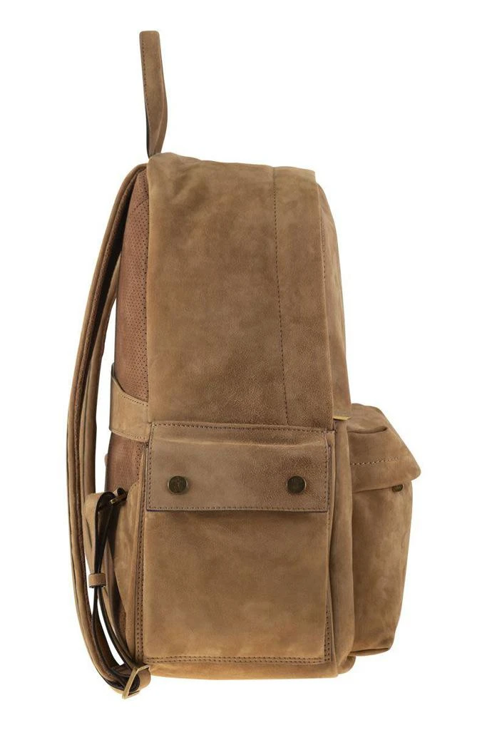 商品Brunello Cucinelli|Brunello Cucinelli Suede Backpack,价格¥19364,第4张图片详细描述