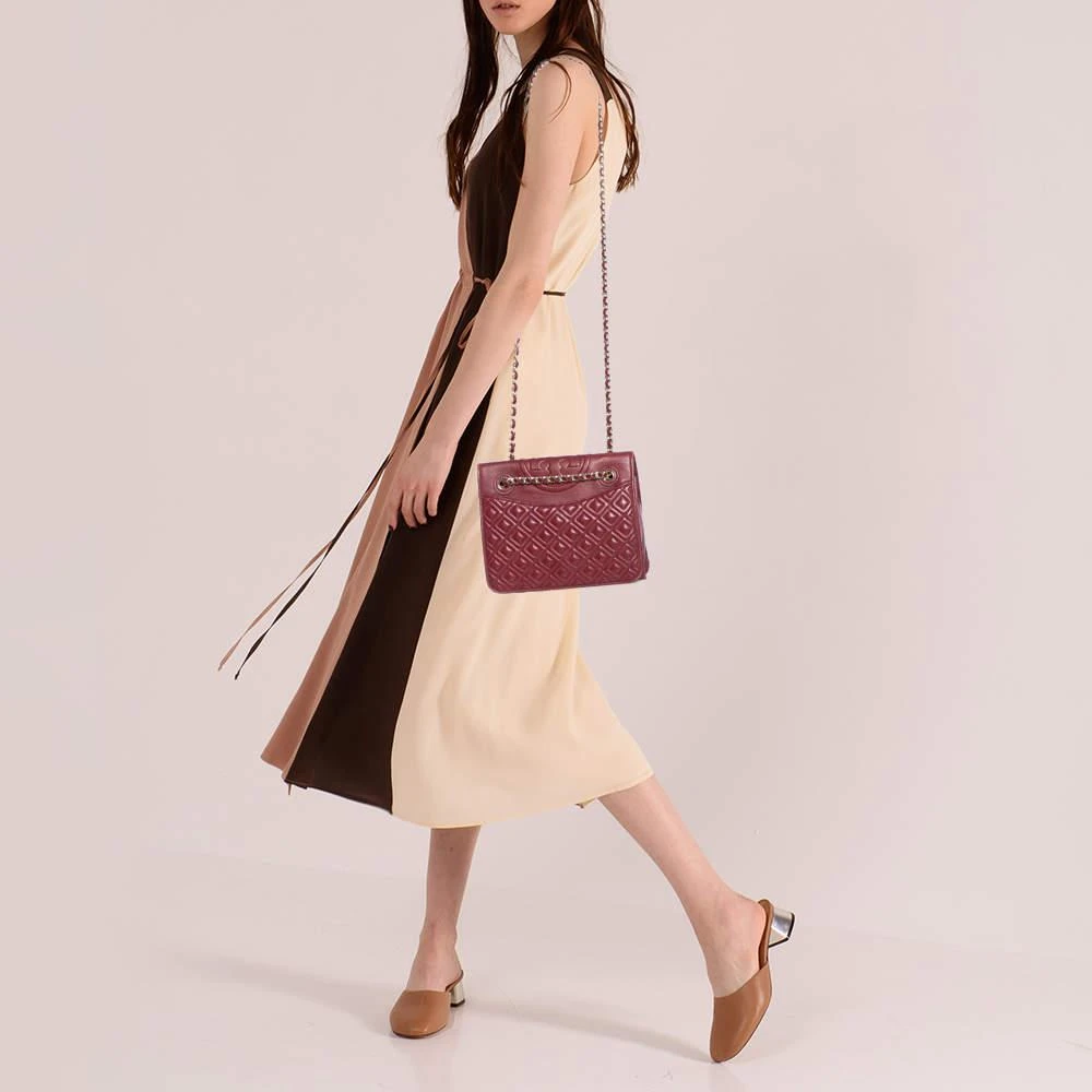 商品[二手商品] Tory Burch|Tory Burch Red Leather Medium Fleming Shoulder Bag,价格¥1026,第2张图片详细描述