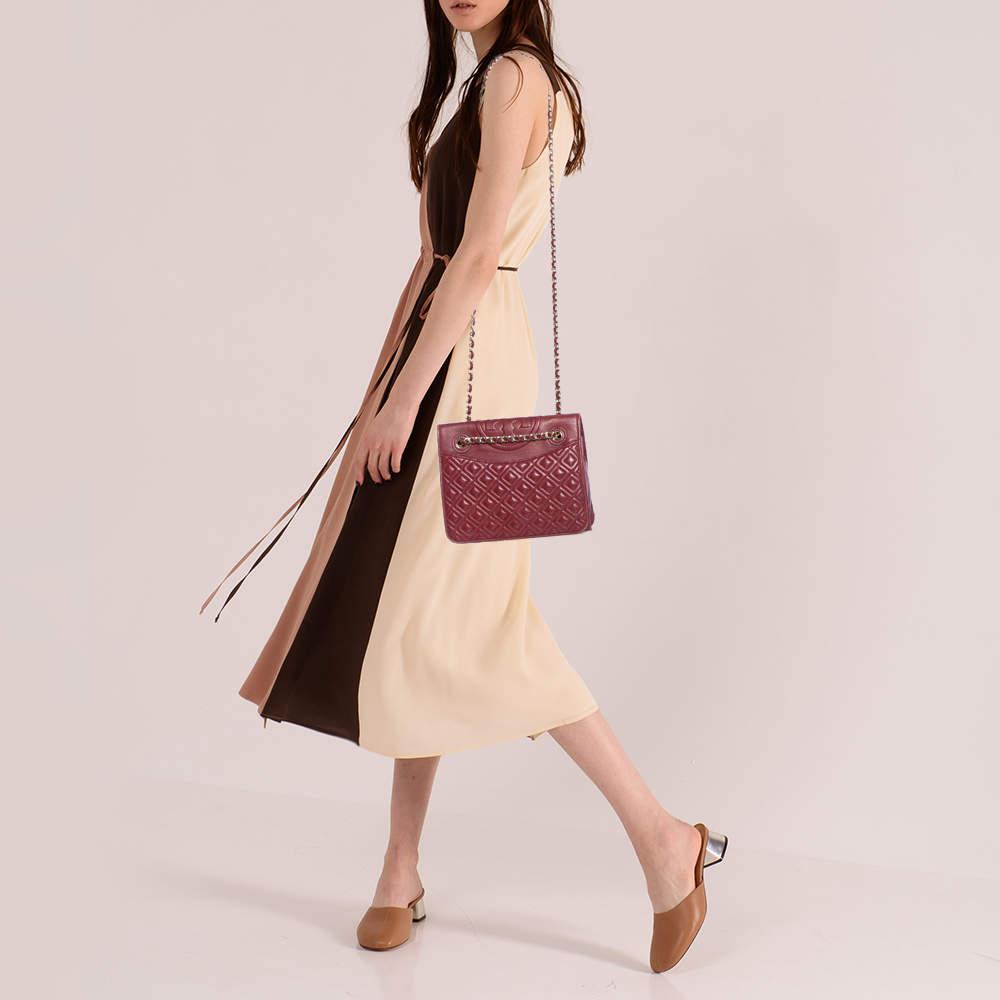 商品[二手商品] Tory Burch|Tory Burch Red Leather Medium Fleming Shoulder Bag,价格¥2396,第4张图片详细描述