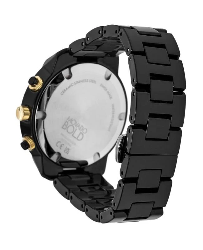 商品Movado|Movado Bold Verso Black Chronograph Dial Men's Watch 3600932,价格¥5228,第4张图片详细描述