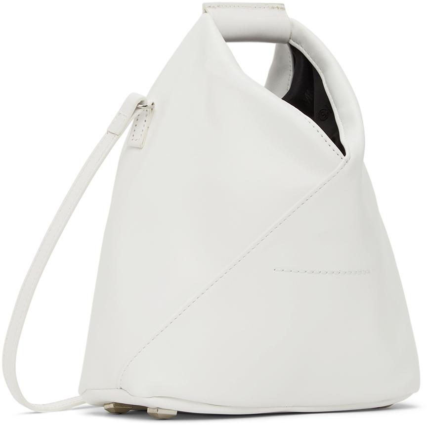 White Faux-Leather Triangle Bag商品第3张图片规格展示