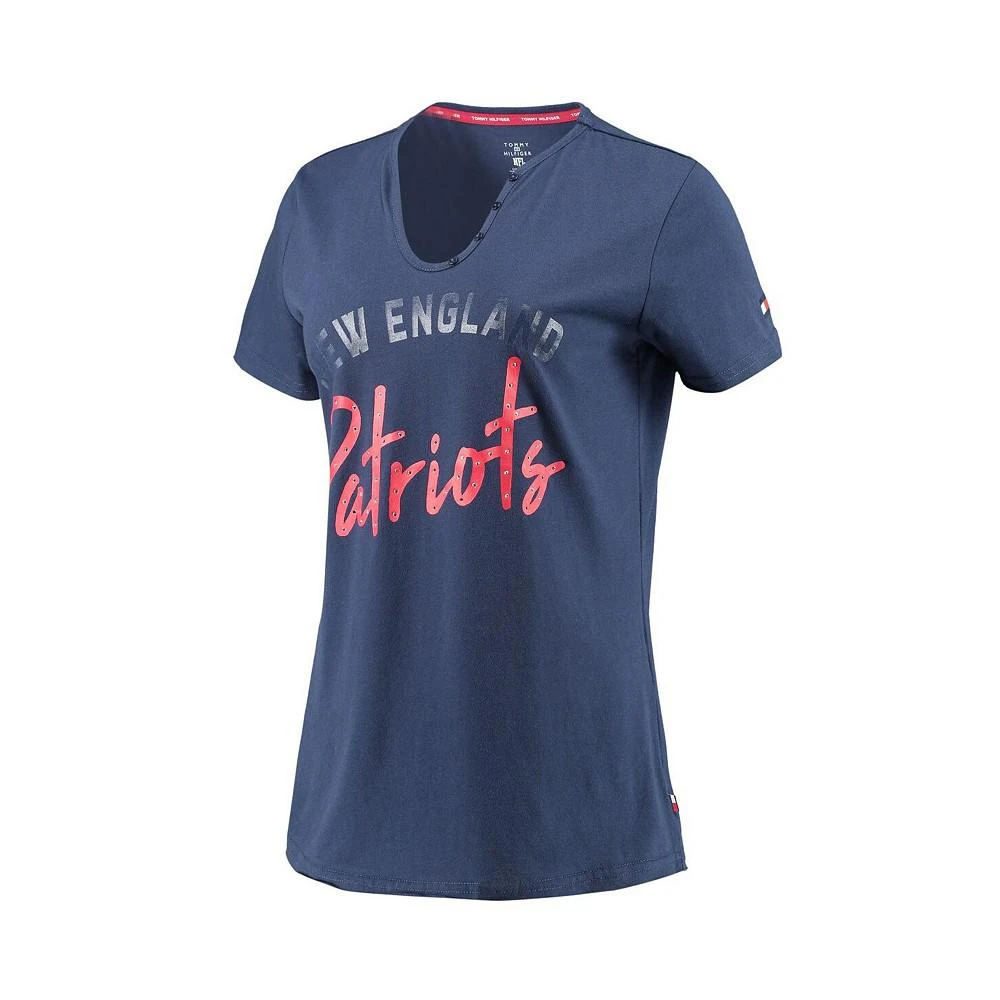 商品Tommy Hilfiger|Women's Navy New England Patriots Riley V-Neck T-shirt,价格¥192,第2张图片详细描述