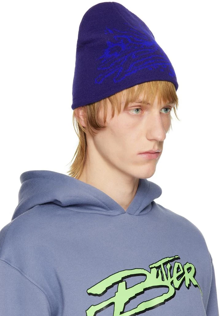 商品BUTLER SVC|SSSENSE Exclusive Blue Splatter Beanie,价格¥394,第2张图片详细描述