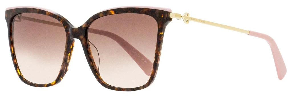 商品Longchamp|Women's Square Sunglasses LO683S 210 Tortoise/Pink/Gold 56mm,价格¥475,第1张图片