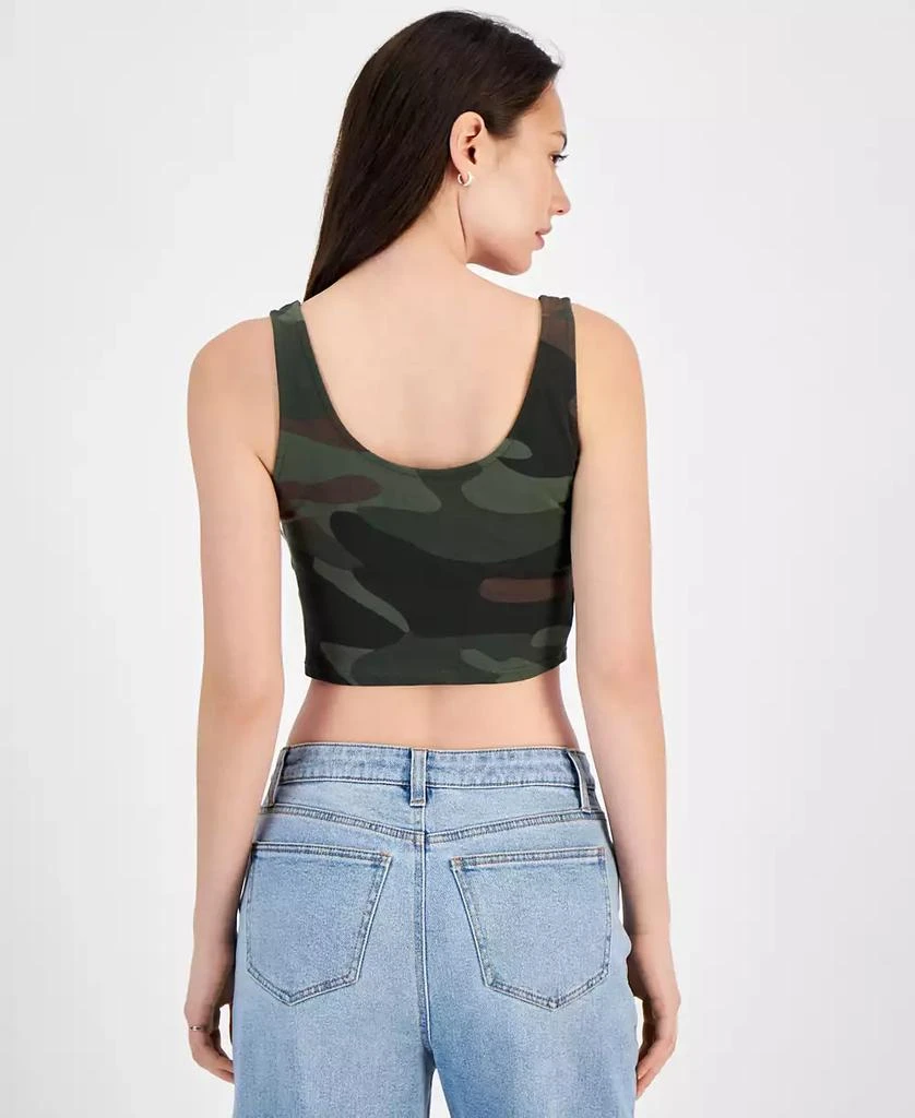 商品Grayson Threads, The Label|Juniors' Cropped Camo-Print Graphic Top,价格¥38,第2张图片详细描述