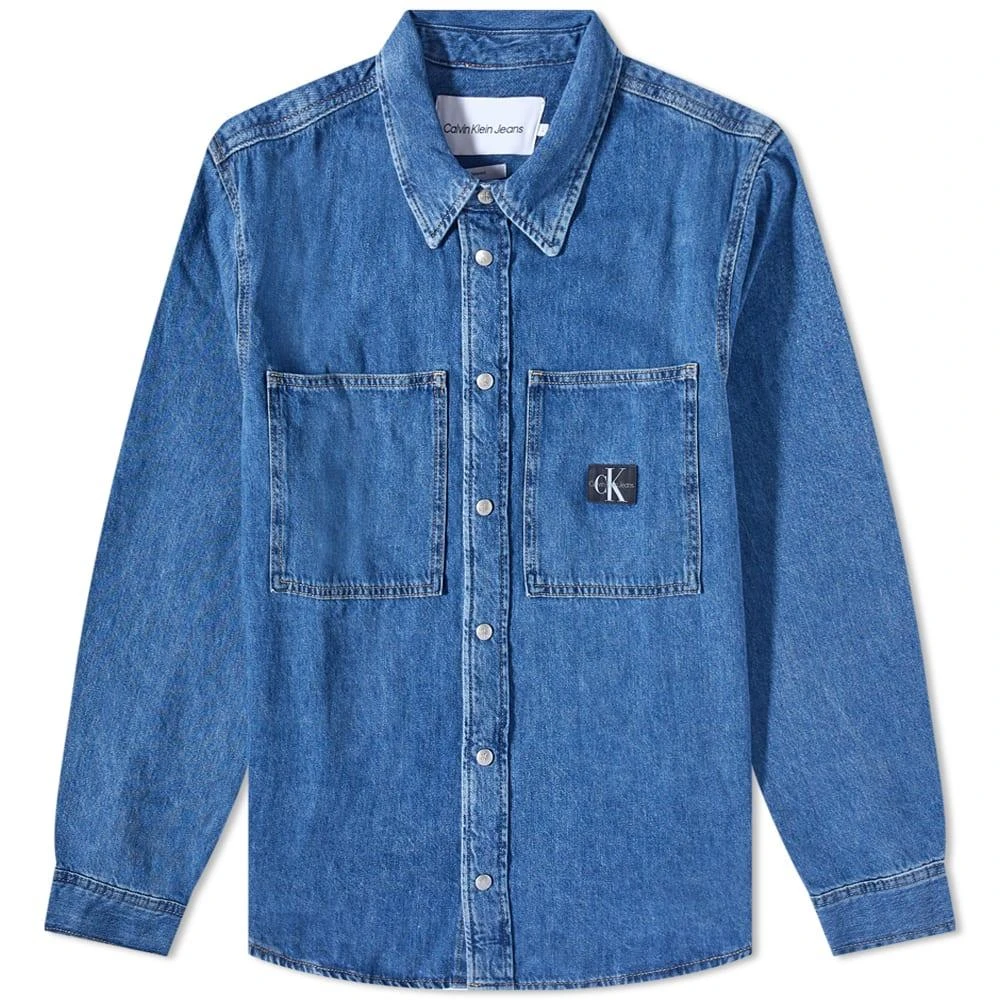 商品Calvin Klein|Calvin Klein Relaxed Linear Denim Shirt,价格¥472,第1张图片
