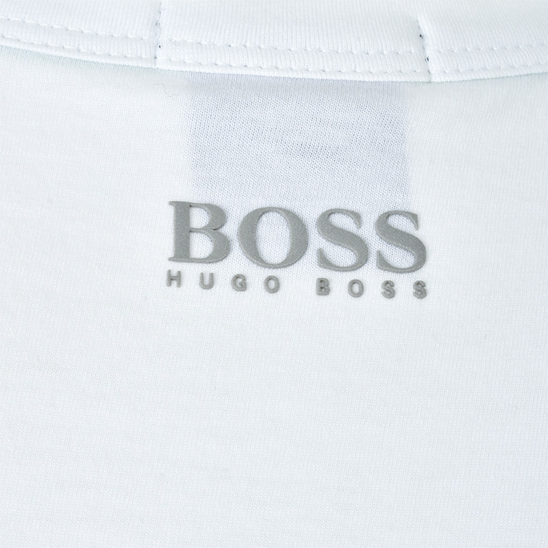 Hugo Boss 雨果博斯 男士白色纯色款棉质短袖T恤 TEE6-50383413-100商品第2张图片规格展示