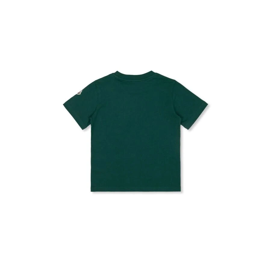 商品Moncler|Kids Dark Green Logo Print T-Shirt,价格¥716,第2张图片详细描述