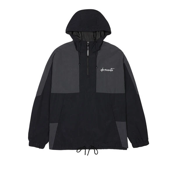 商品DESCENTE|【享贝家】DESCENTE 迪桑特 带帽拼接休闲运动外套男女同款 黑色 SM123XJK11-BLK0（现采购商品，下单后12天内发货）,价格¥573,第1张图片