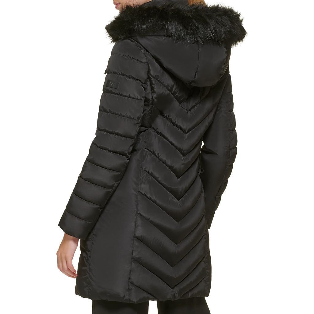 商品DKNY|Faux Fur Trim Hooded Puffer,价格¥2388,第5张图片详细描述