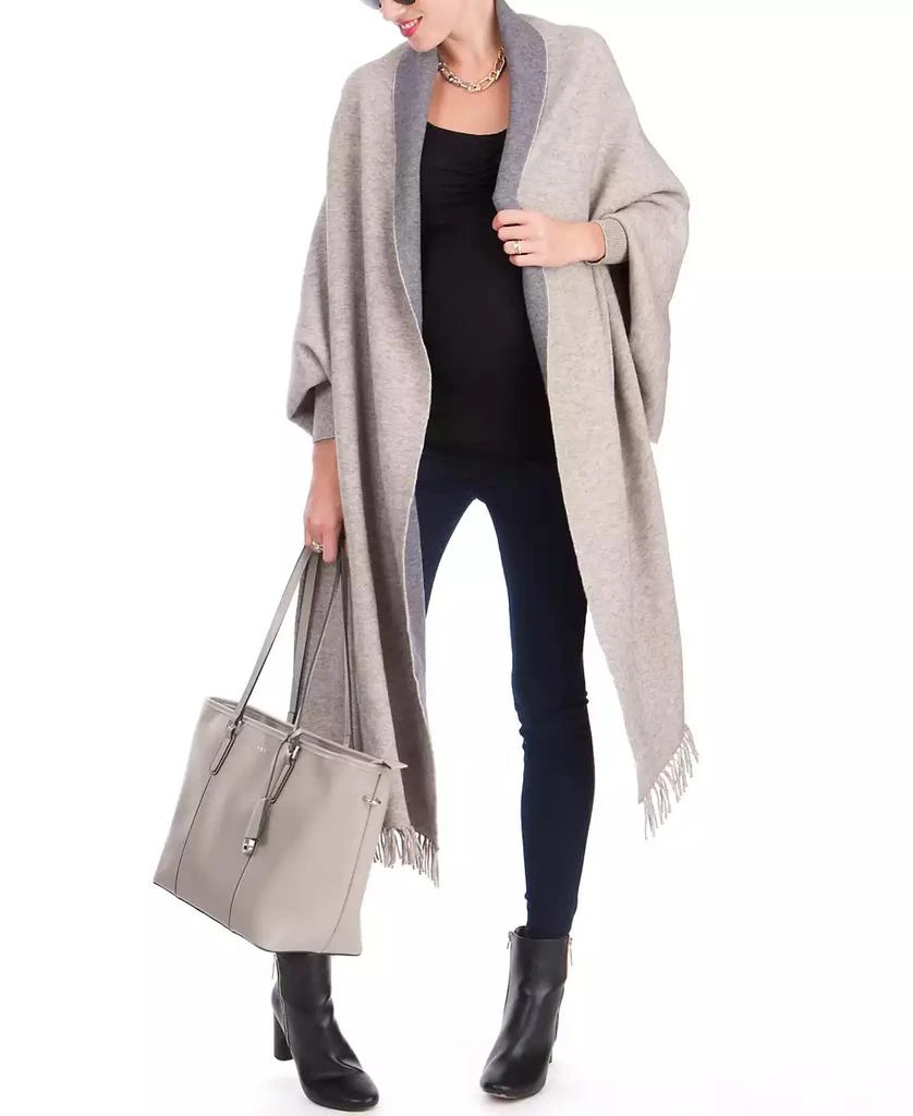 商品Seraphine|Two-Tone Luxury Maternity Nursing Shawl Wrap,价格¥344,第3张图片详细描述