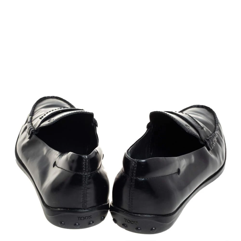 商品[二手商品] Tod's|Tod's Black Leather Penny Slip On Loafers Size 38.5,价格¥1818,第5张图片详细描��述