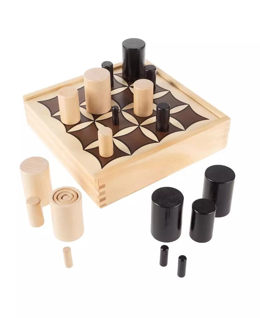 商品Trademark Global|Hey Play 3D Tic Tac Toe - Wooden Tabletop Competitive Hands -On Strategy, Logic And Skill Board Game For Two Players - Fun For Kids And Adults,价格¥360,第1张图片