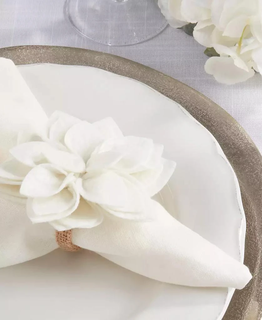 商品Saro Lifestyle|Felt Blossom Napkin Ring Set of 4,Set,价格¥142,第5张图片详细描述