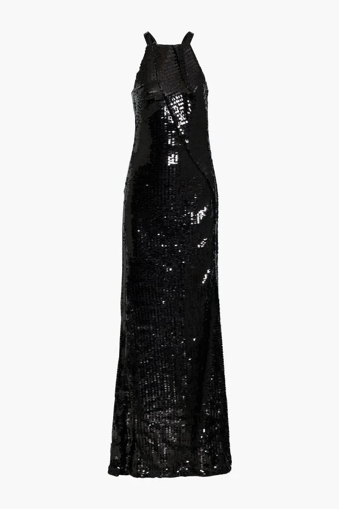 商品ROLAND MOURET|Castelli draped sequined tulle gown,价格¥10238,第1张图片