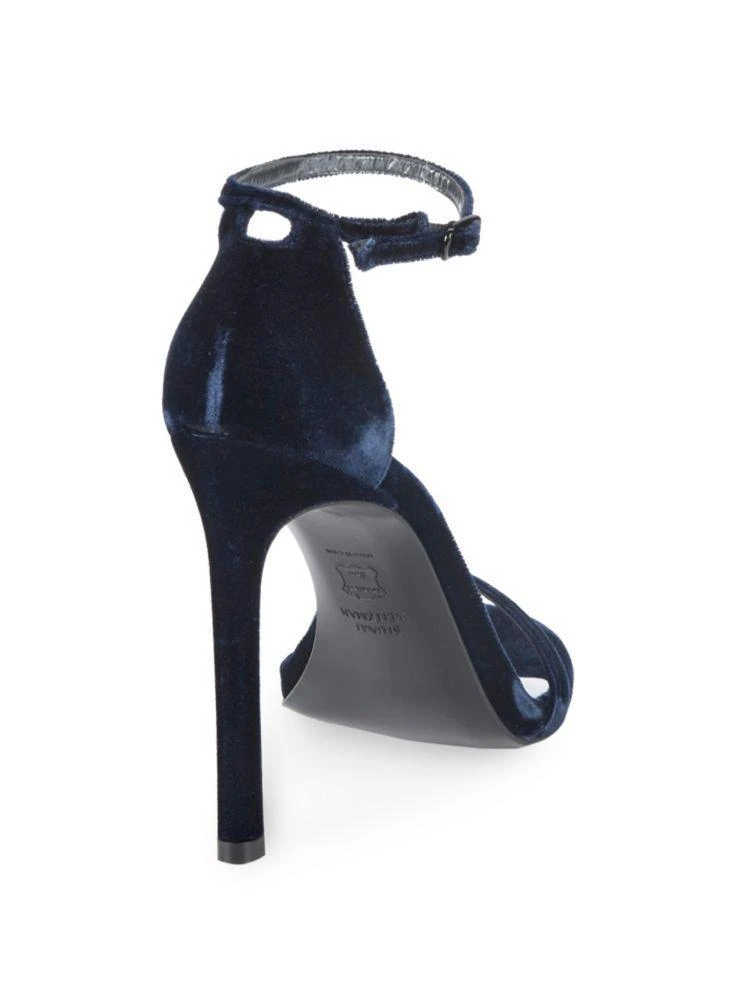 商品Stuart Weitzman|丝绒系带高跟凉鞋,价格¥1254,第2张图片详细描述