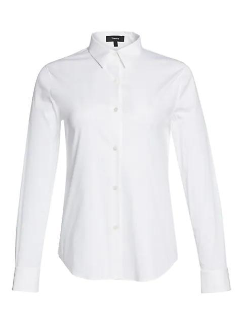 商品Theory|Tenia Luxe Cotton Shirt,价格¥1827,第1张图片