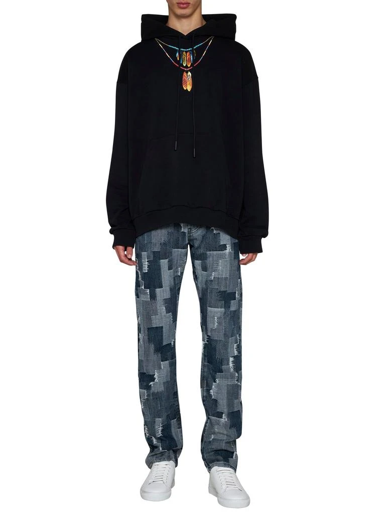 商品Marcelo Burlon|Marcelo Burlon County Of Milan Graphic-Printed Drawstring Hoodie,价格¥1656,第4张图片详细描述