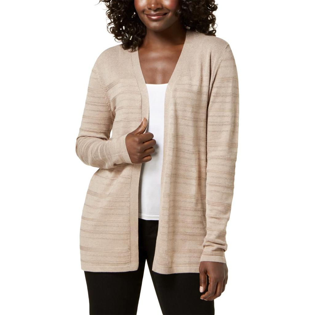 Karen Scott Womens Pointelle Knit Cardigan Sweater商品第1张图片规格展示