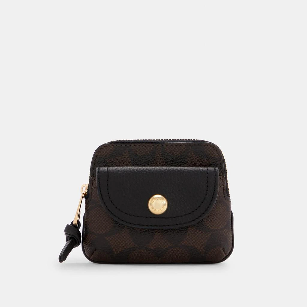 商品Coach|Coach Outlet Pennie Card Case In Signature Canvas,价格¥337,第1张图片