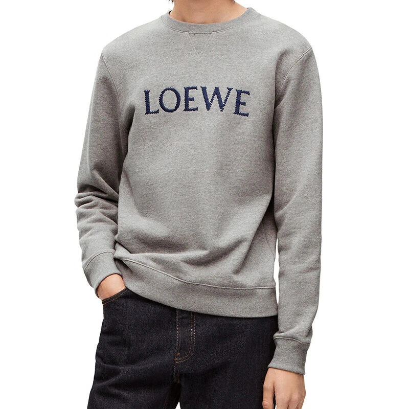 罗意威（LOEWE）男士混色灰色棉质刺绣卫衣 商品