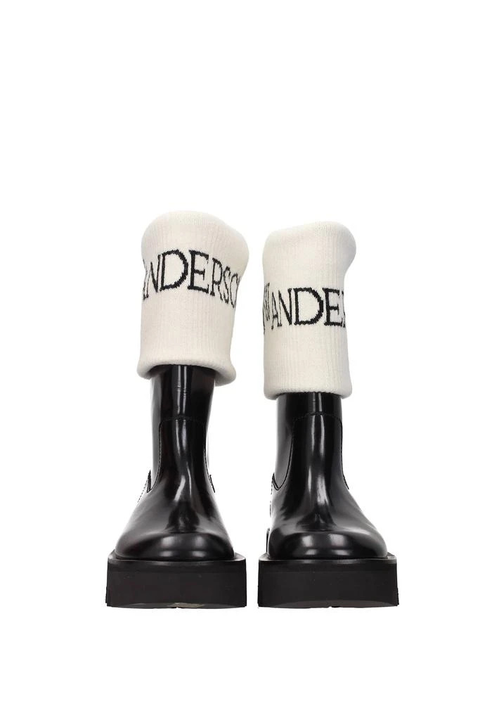商品JW Anderson|Ankle boots Leather Black White,价格¥2431,第3张图�片详细描述