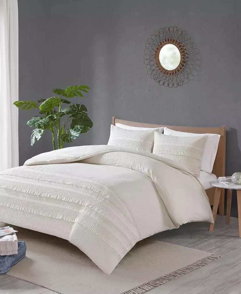商品Madison Park|Amaya Seersucker 3-Pc. Comforter Set,价格¥963,第2张图片详细描述
