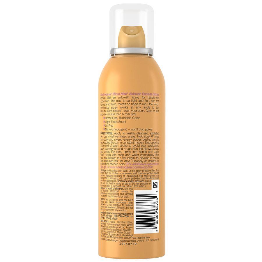 商品Neutrogena|Micromist Airbrush Sunless Tanning Spray,价格¥73,第6张图片详细描述