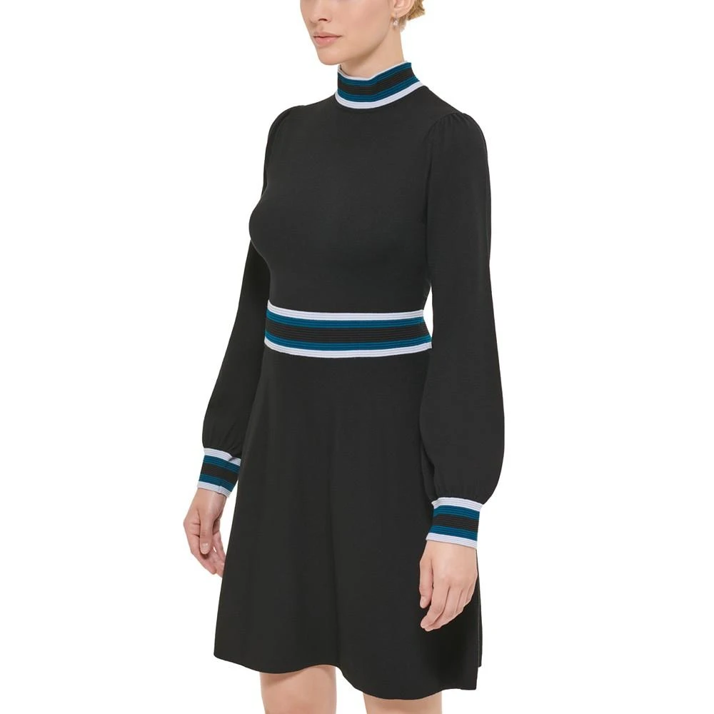 商品Vince Camuto|Petite Mock Neck Fit & Flare Dress,价格¥380,第3张图片详细描述