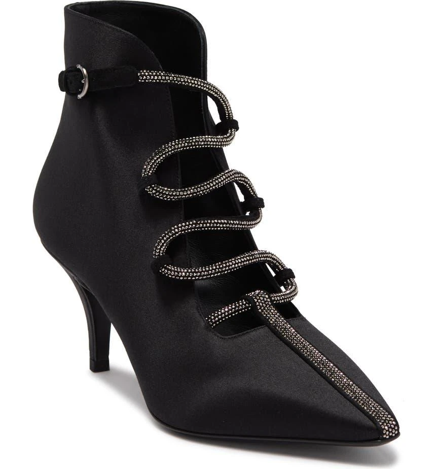 商品Salvatore Ferragamo|Salvatore Ferragamo Embellished Pointed Toe Bootie,价格¥5212,第1张图片