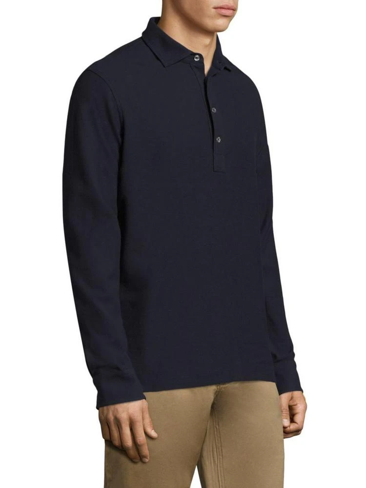 商品Ralph Lauren|Double Pique Long Sleeve Cotton Tee,价格¥351,第3张图片详细描述