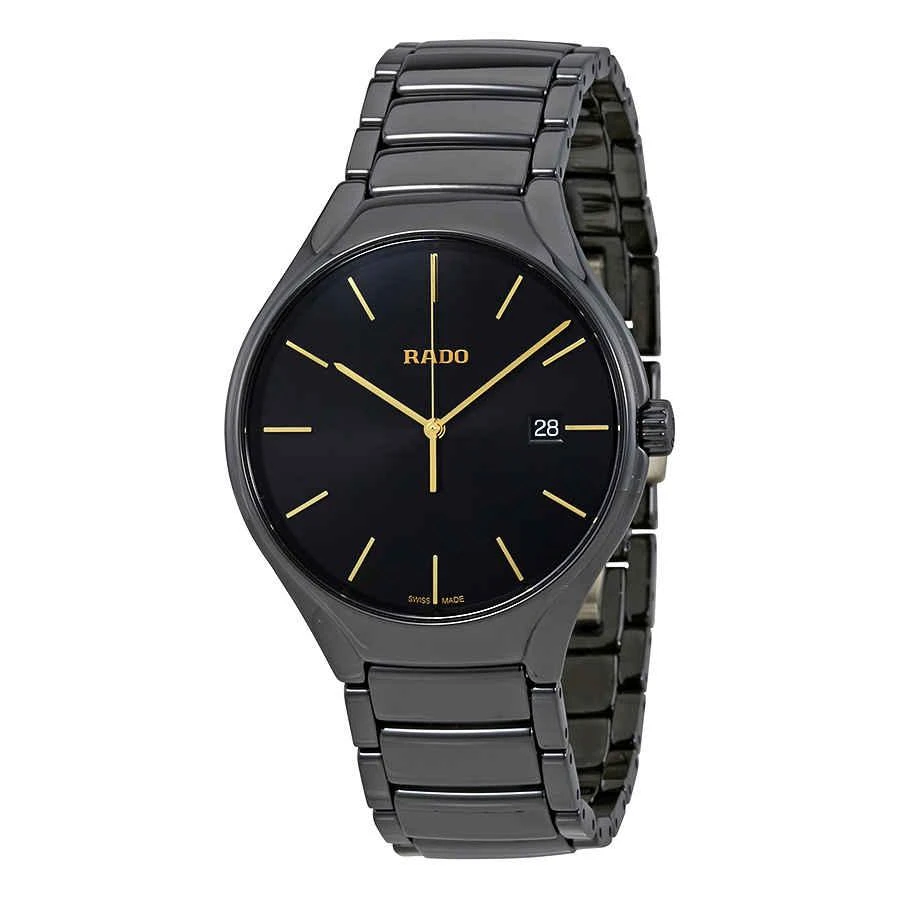 商品Rado|Rado True Black Dial Ceramic Mens Watch R27238152,价格¥6634,第1张图片