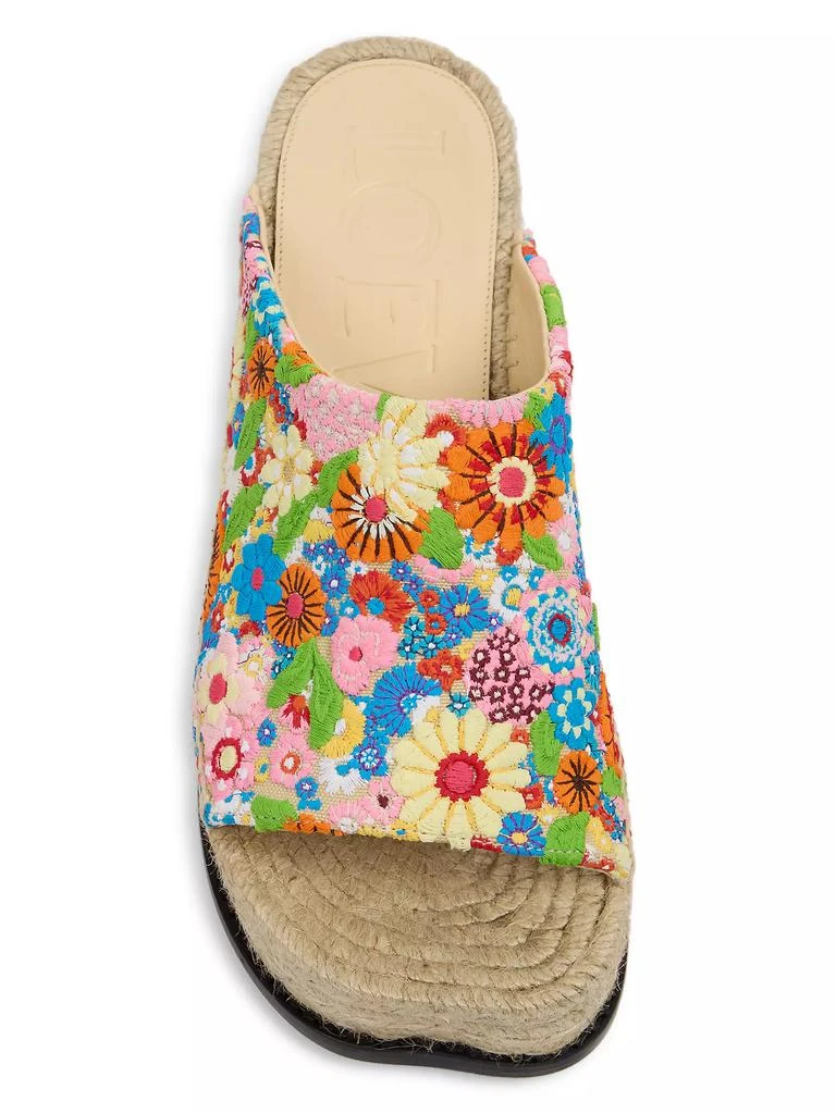 商品Loewe|LOEWE x Paula's Ibiza Floral-Embroidered Canvas Espadrille Sandals,价格¥8997,第5张图片详细描述