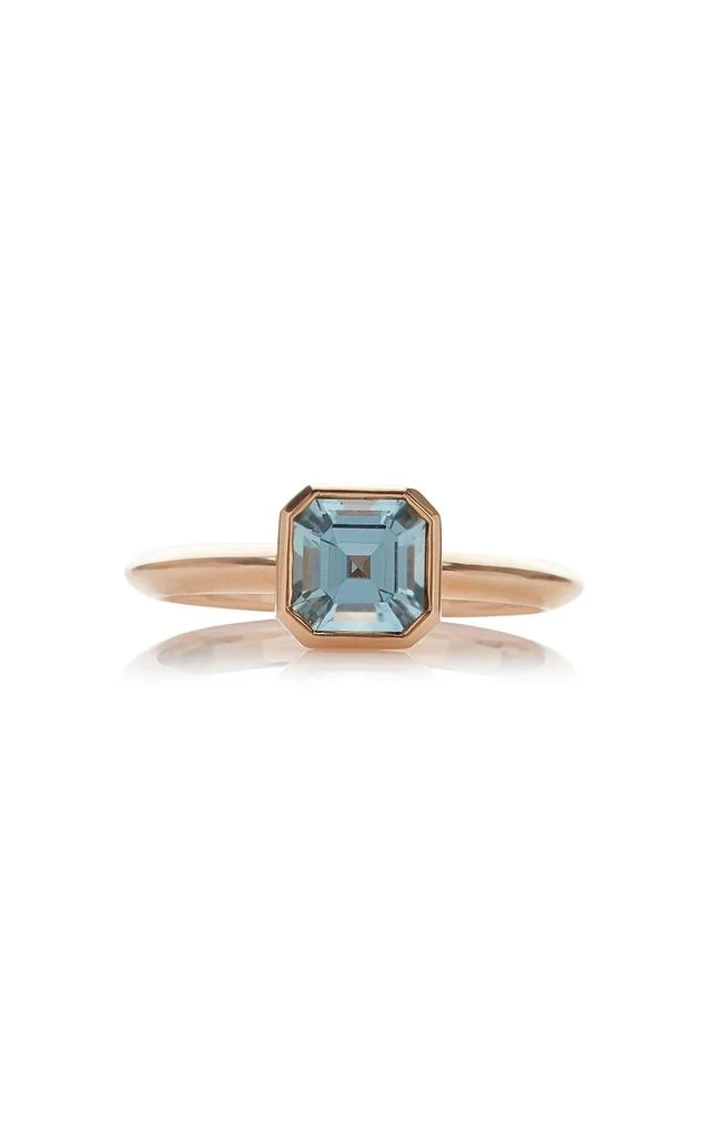 商品B.P. de Silva Jewellers|B.P. de Silva Jewellers - 18K Rose Gold Aquamarine Ring - Blue - US 7 - Moda Operandi - Gifts For Her,价格¥20810,第1张图片