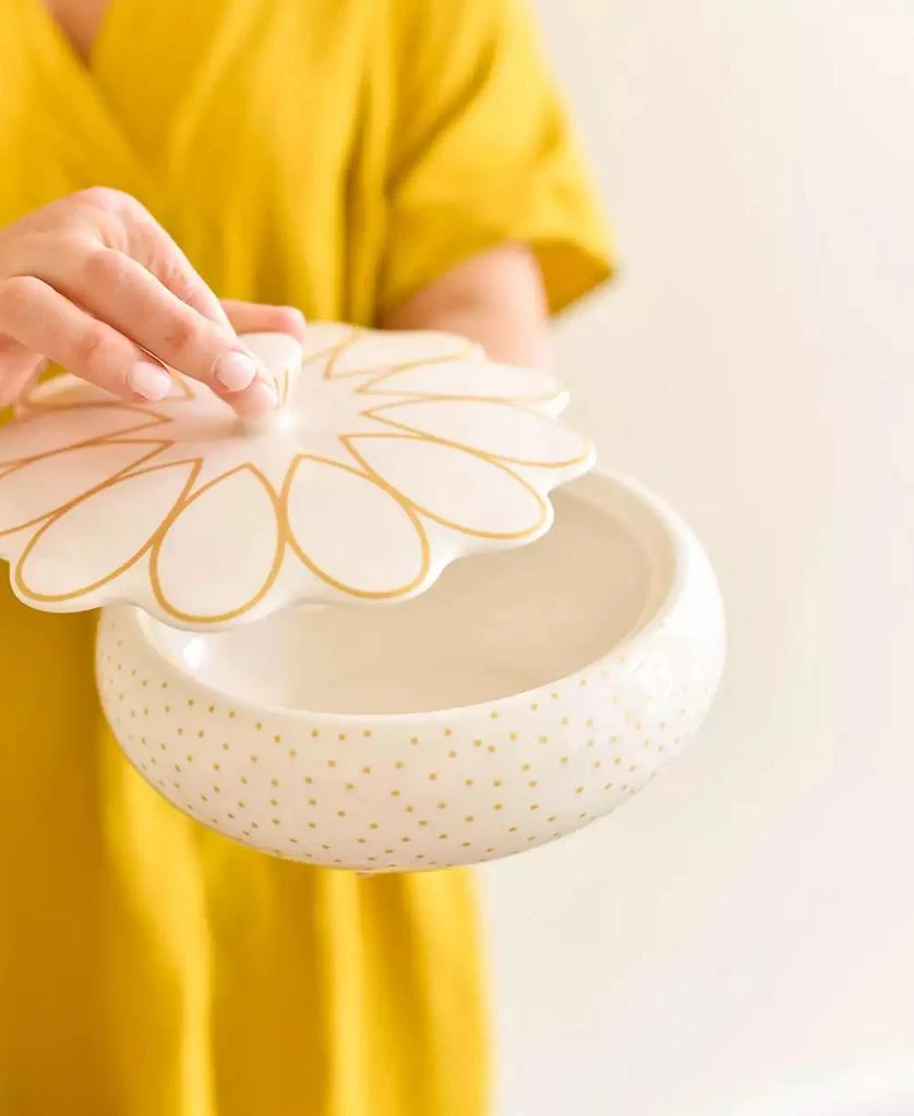 商品Coton Colors|by Laura Johnson Deco Gold Scallop Covered Bowl,价格¥395,第3张图片详细描述