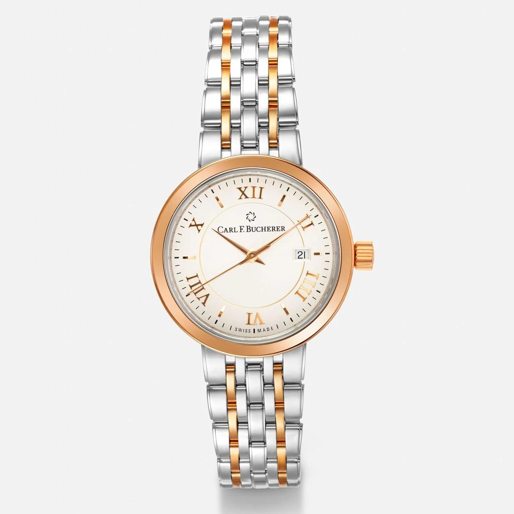 商品Carl F. Bucherer|Carl F. Bucherer Adamavi AutoDate 18K Rose Gold & Stainless Steel Automatic Women's Watch 00.10320.07.15.21,价格¥17529,第1张图片