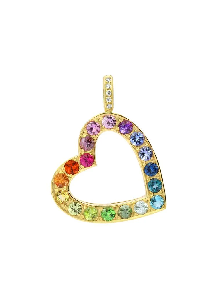 商品Stevie Wren|Rainbow Lovestruck Heart Pendant,价格¥34540,第1张图片